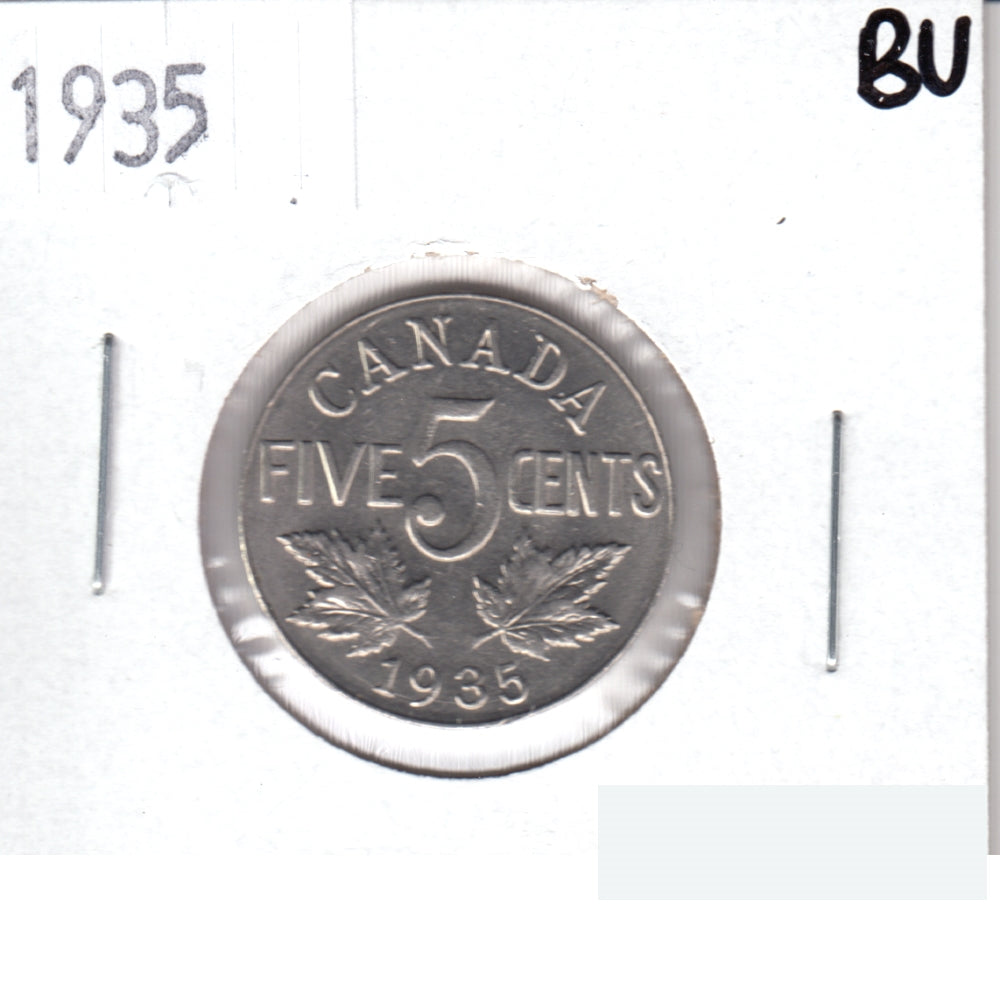 1935 Canada 5-cents Brilliant Uncirculated (MS63) $