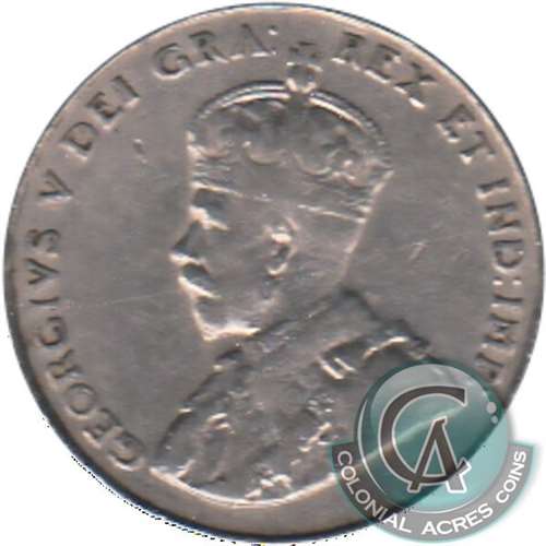 1922 Near Rim Canada 5-cents F-VF (F15)