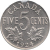 1924 Canada 5-cents Uncirculated (MS60) $