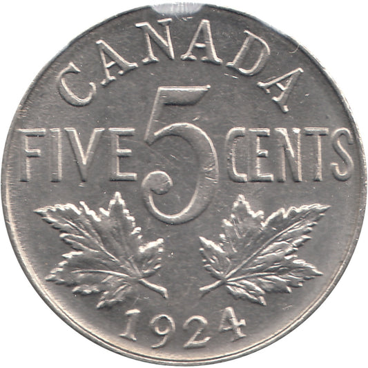 1924 Canada 5-cents Uncirculated (MS60) $