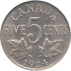 1924 Canada 5-cents AU-UNC (AU-55) $