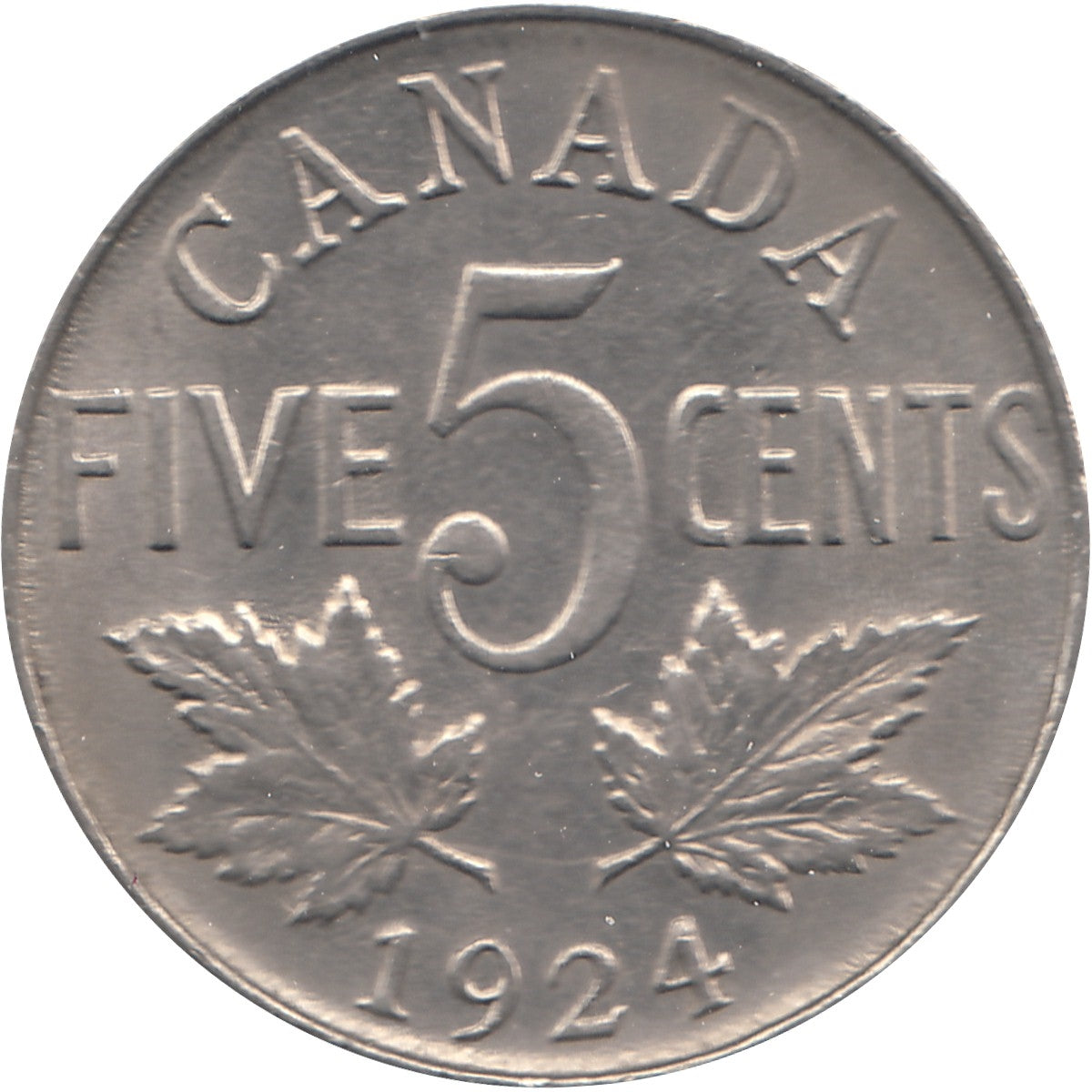 1924 Canada 5-cents AU-UNC (AU-55) $
