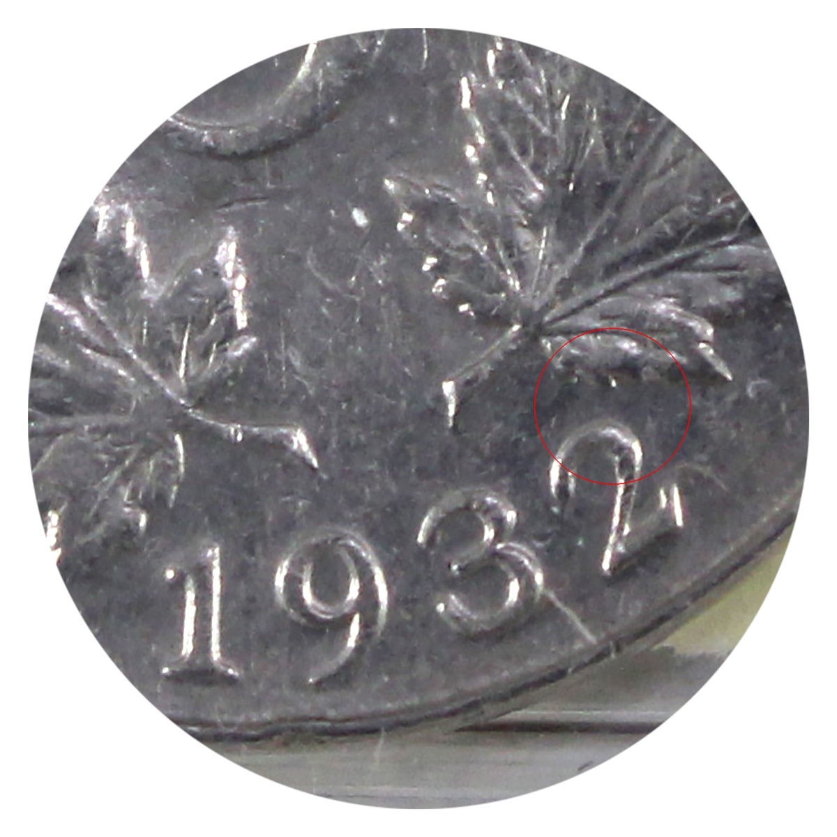 1932 Near 2 Canada 5-cents ICCS Certified AU50