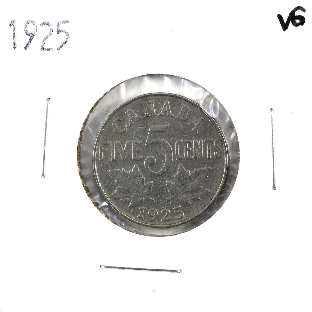 1925 Canada 5-cents Very Good (VG8) $