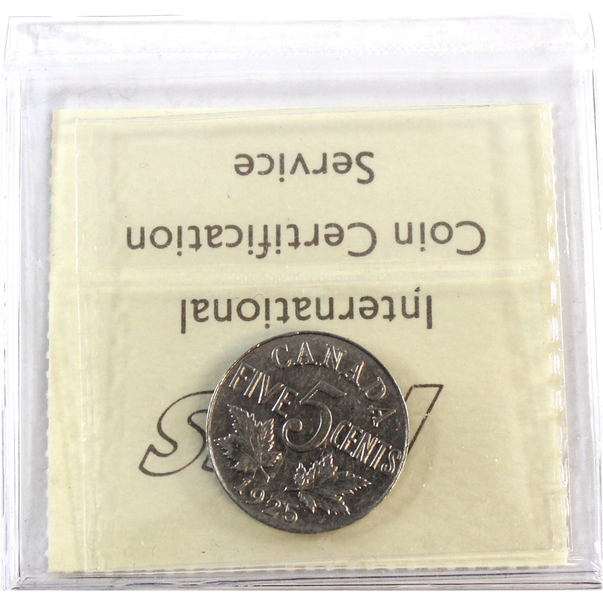 1925 Canada 5-cents ICCS Certified EF40