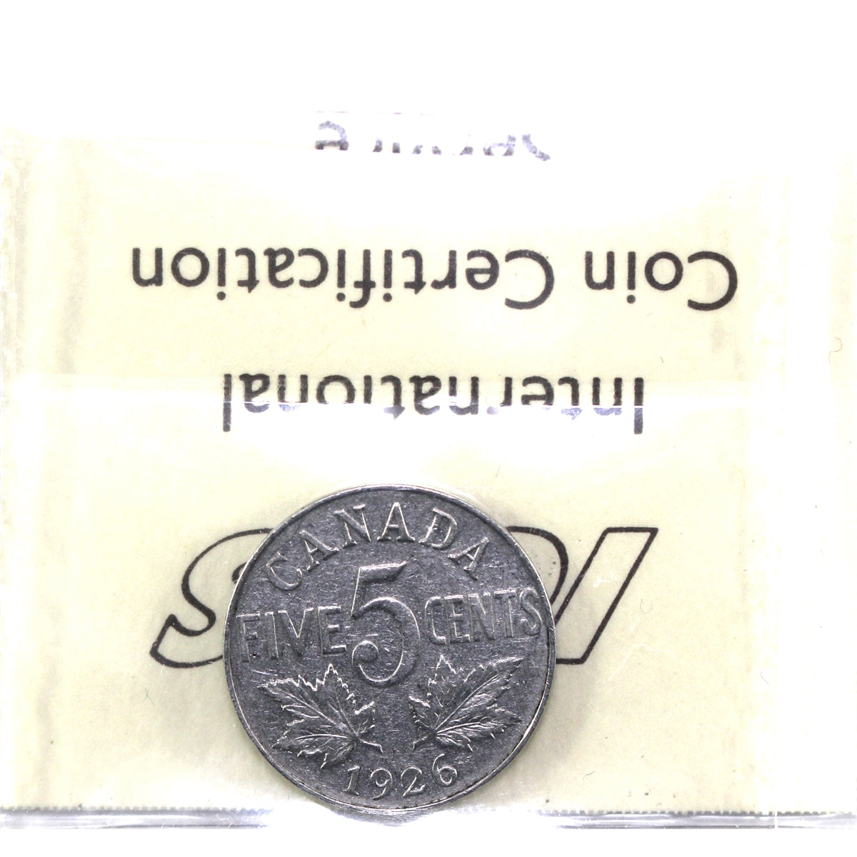 1926 Far 6 Canada 5-cents ICCS Certified VG10