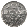 1926 Near 6 Canada 5-cents AU-UNC (AU55) $