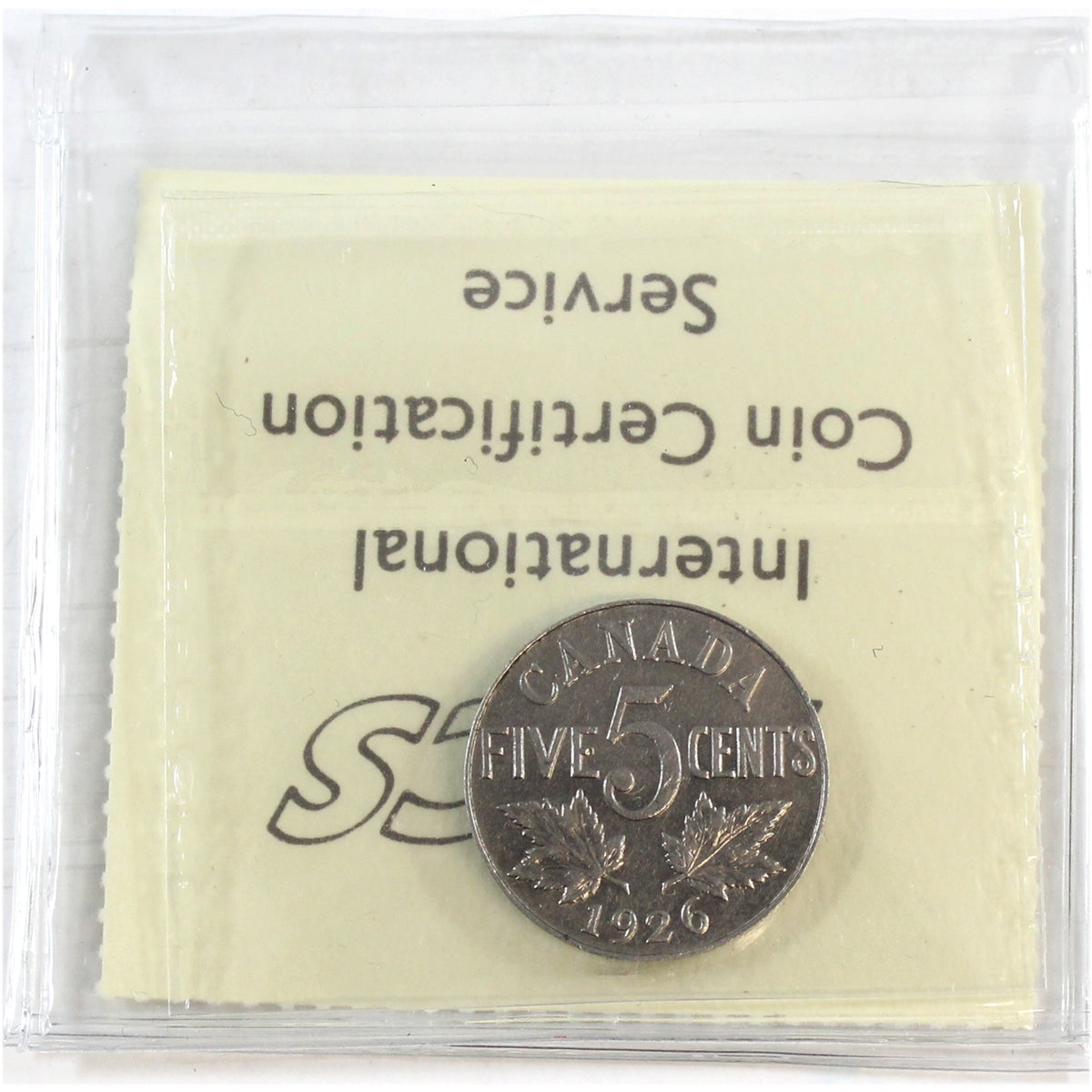 1926 Near 6 Canada 5-cents ICCS Certified EF-45