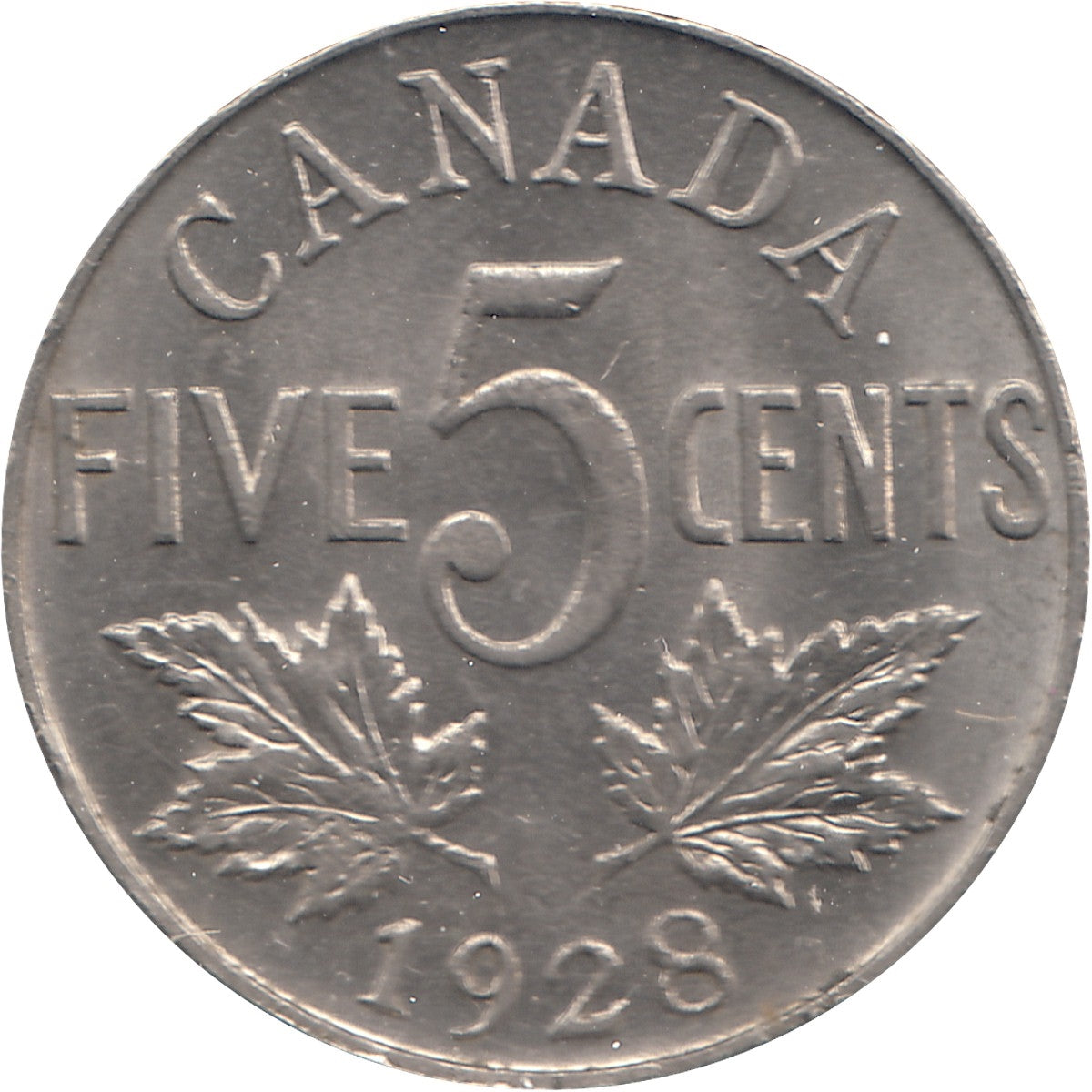 1928 Canada 5-cents UNC+ (MS62) $