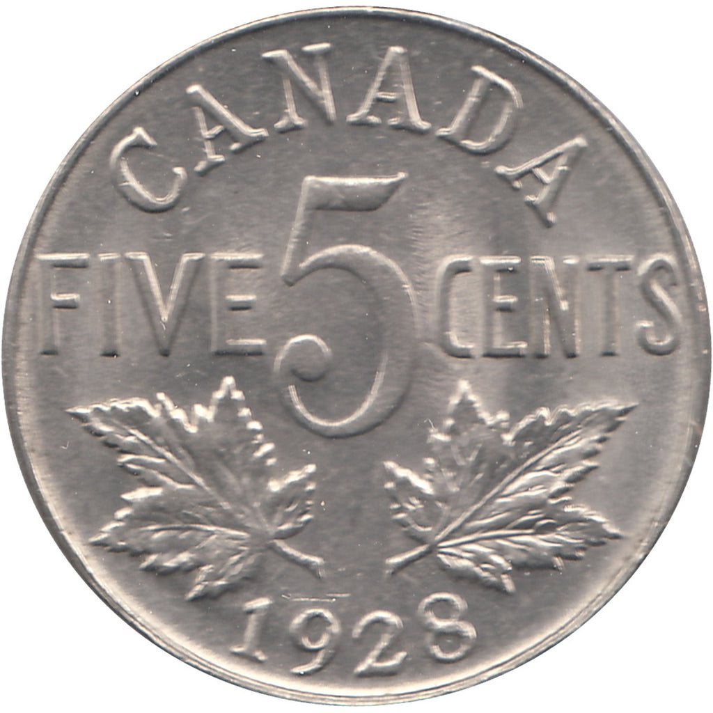 1928 Canada 5-cents Uncirculated (MS60) $
