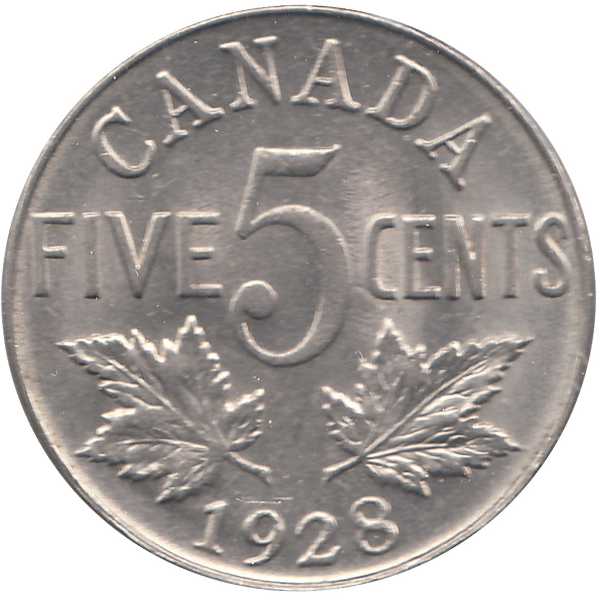 1928 Canada 5-cents Uncirculated (MS60) $