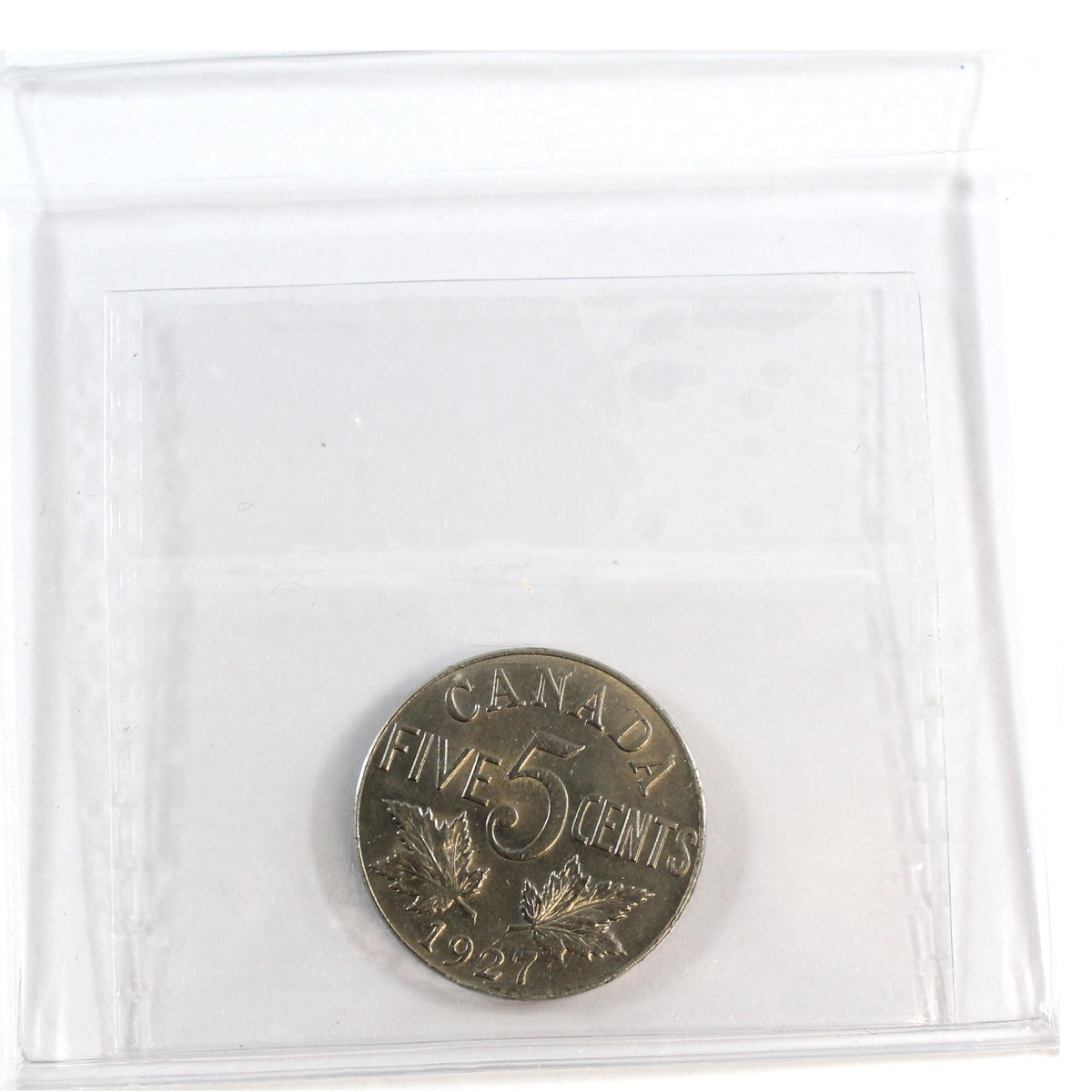 1927 Canada 5-cents ICCS Certified AU55
