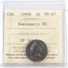 1998W Canada 5-cents ICCS Certified MS67 NBU