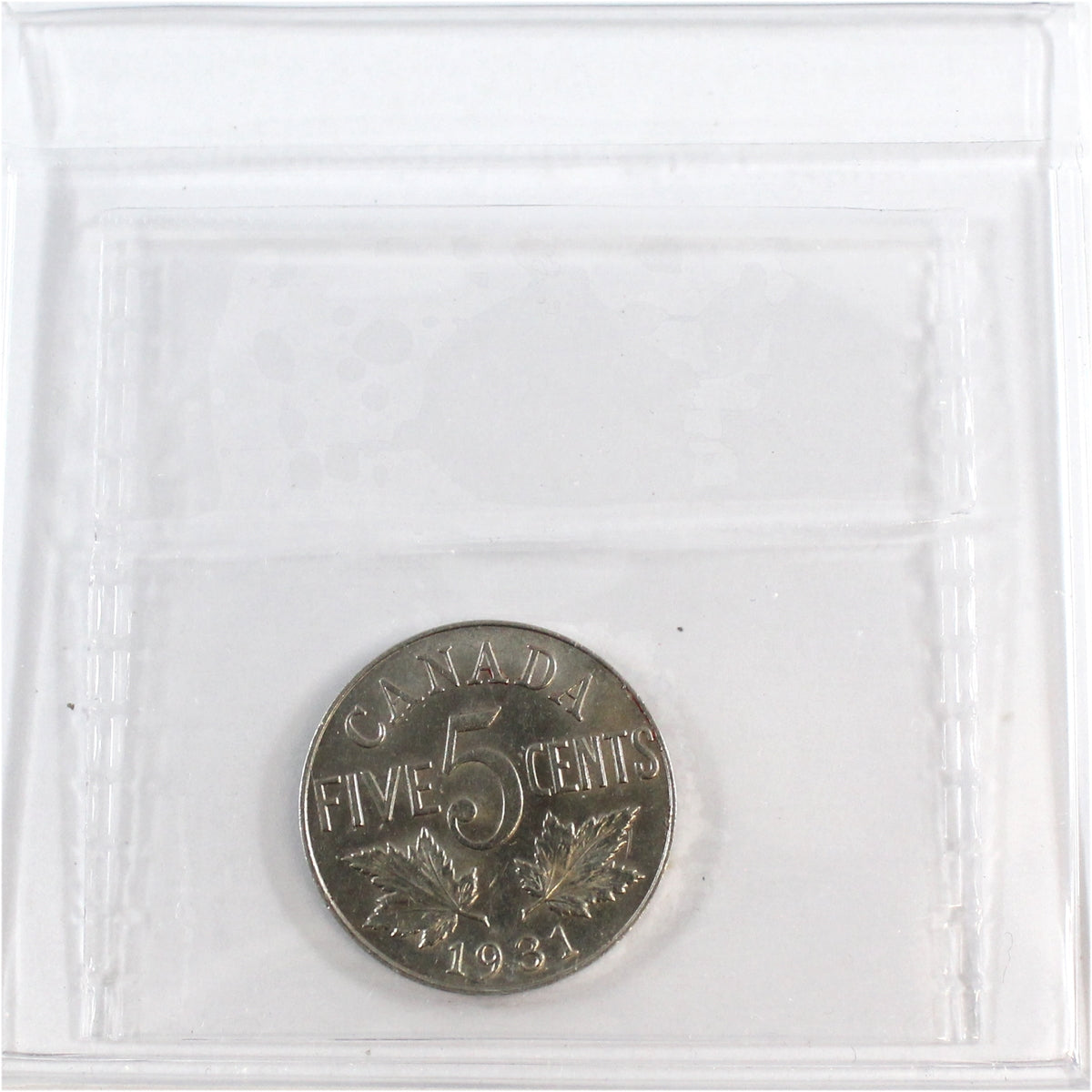 1931 Canada 5-cents ICCS Certified AU55