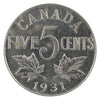 1931 Canada 5-cents AU-UNC (AU55) $