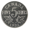 1932 Canada 5-cents AU-UNC (AU55)