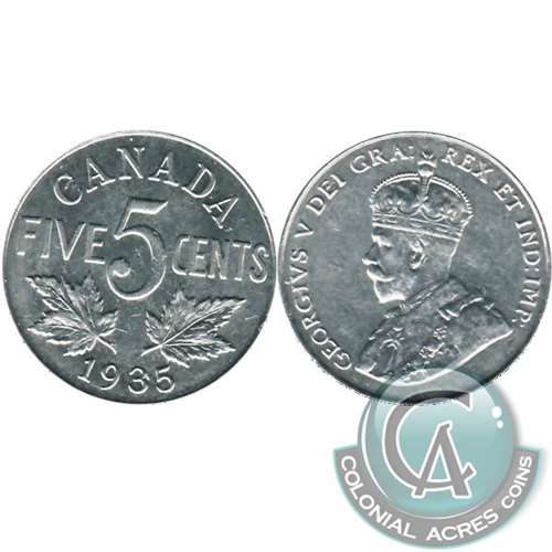 1935 Canada 5-cents AU-UNC (AU55) $
