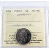 2002P Canada 5-cents ICCS Certified MS66