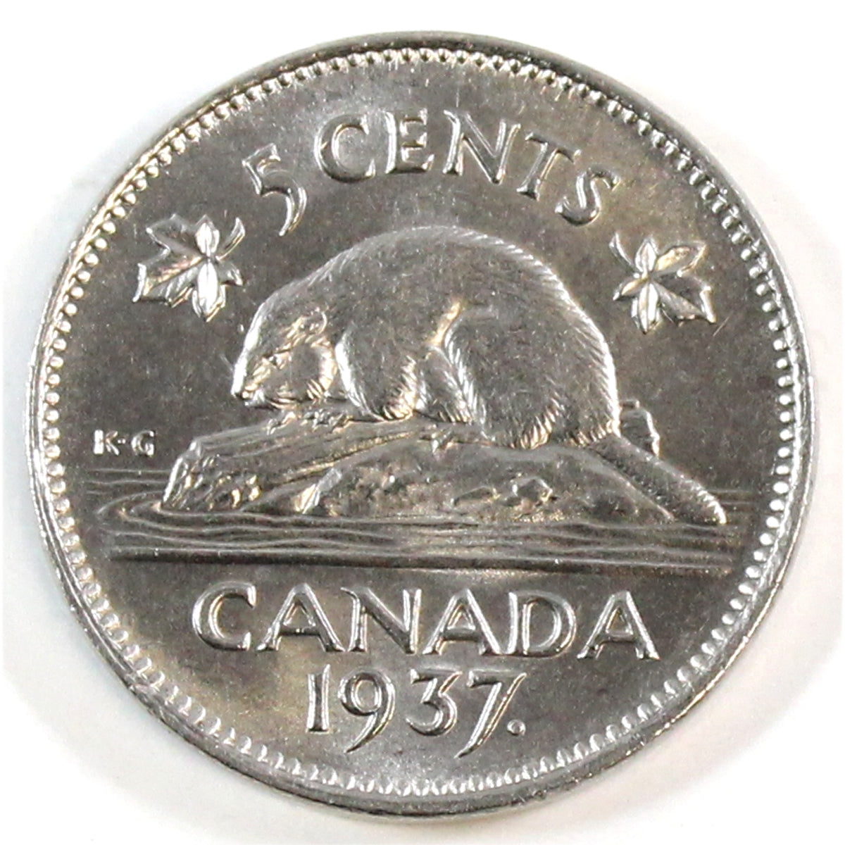1937 Canada 5-cents Uncirculated (MS60)