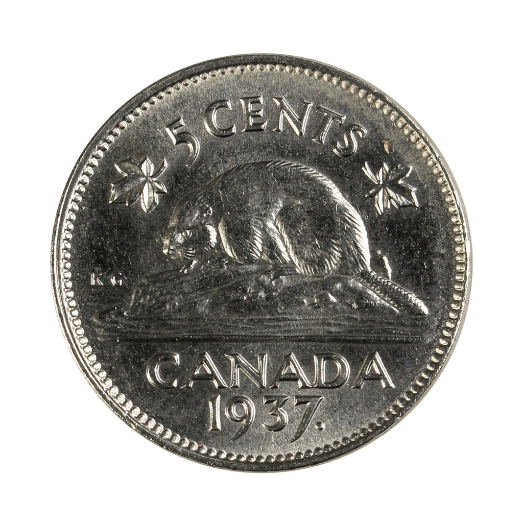 1937 Canada 5-cents Choice Brilliant Uncirculated (MS64)