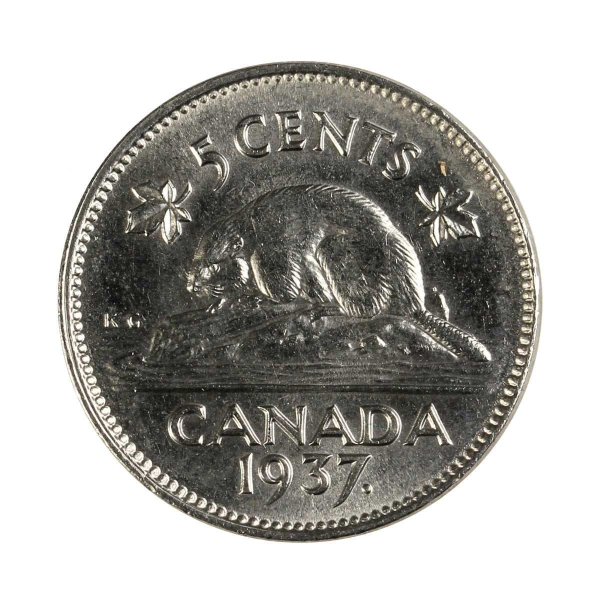 1937 Canada 5-cents Choice Brilliant Uncirculated (MS64)