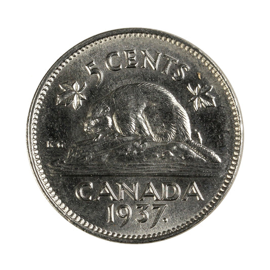 1937 Canada 5-cents Choice Brilliant Uncirculated (MS64) $