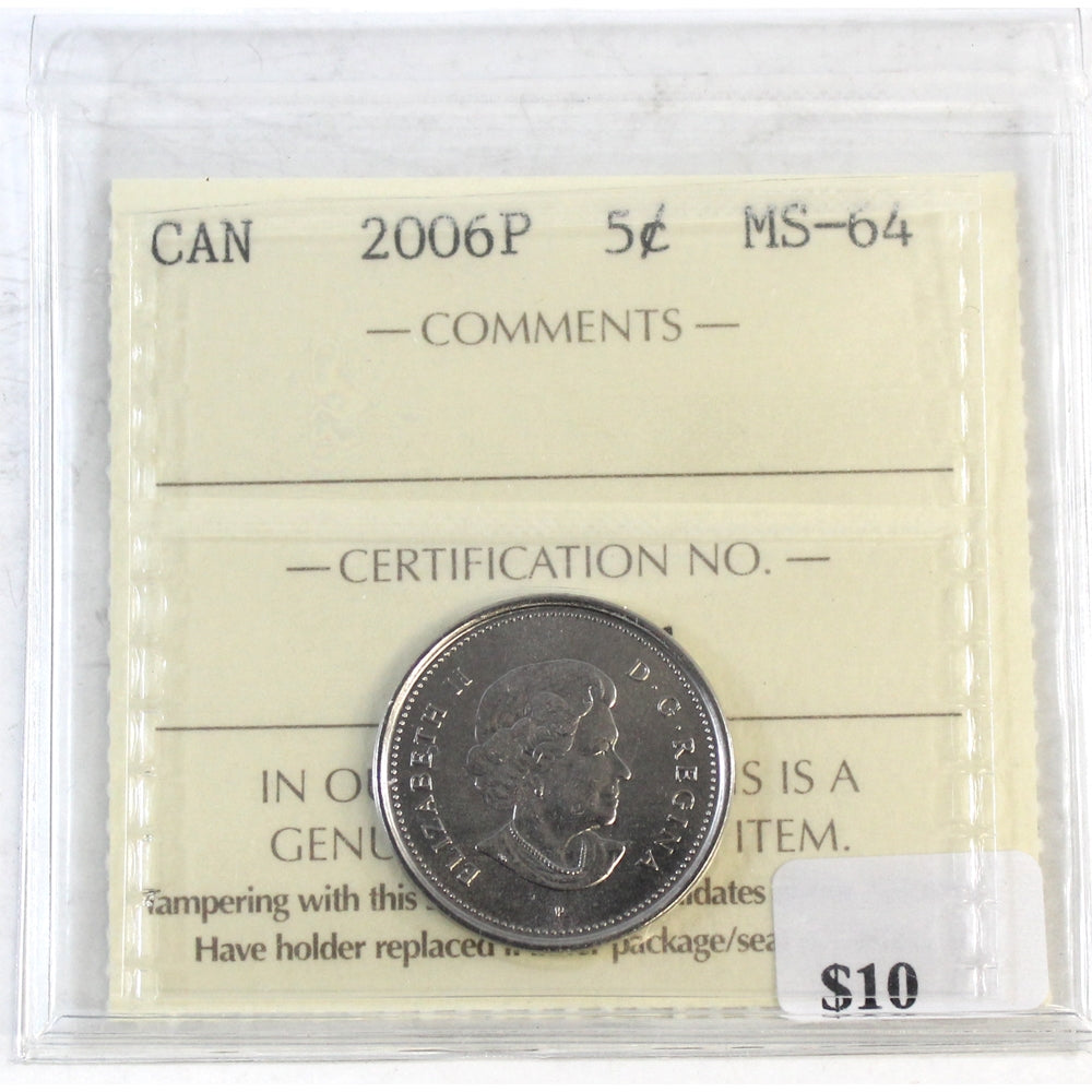 2006P Canada 5-cents ICCS Certified MS64