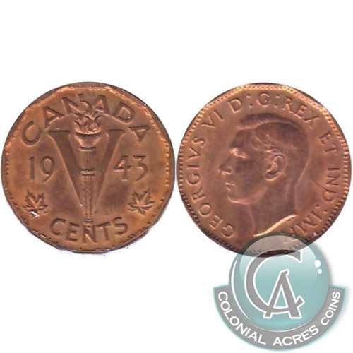 1943 Tombac Canada 5-cents Almost Uncirculated (AU50)