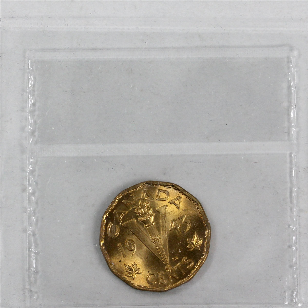 1943 Tombac Canada 5-cents ICCS Certified MS65