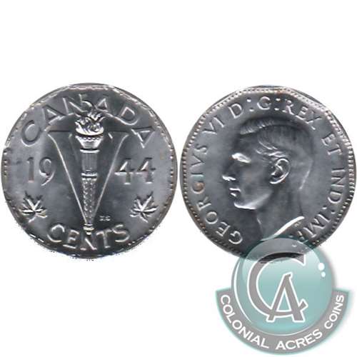 1944 Canada 5-cents Almost Uncirculated (AU50)