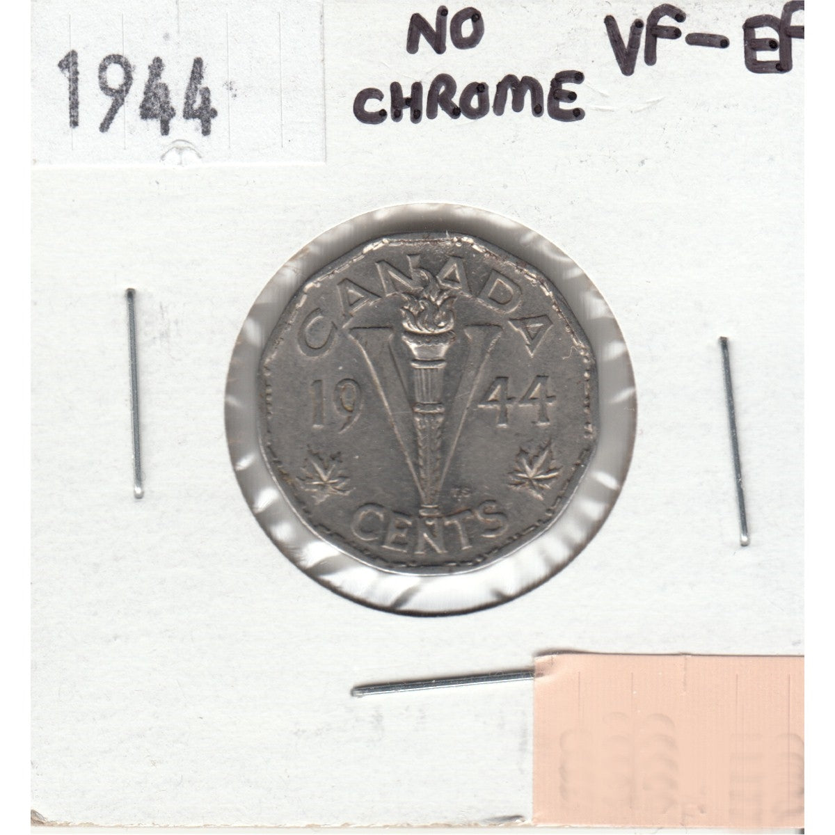 1944 No Chrome Canada 5-cents VF-EF (VF30)