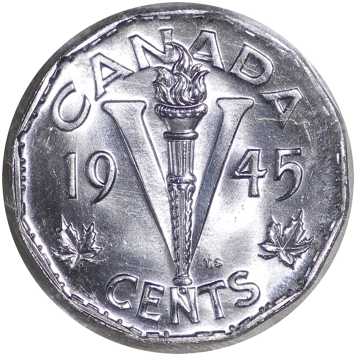 1945 Canada 5-cents ICCS Certified MS64