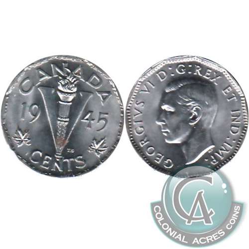 1945 Canada 5-cents Brilliant Uncirculated (MS63)