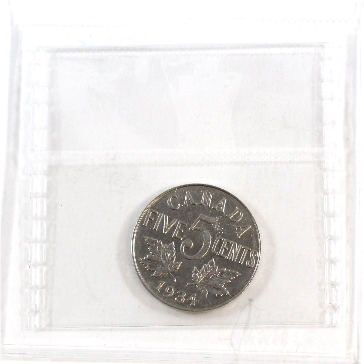 1934 Canada 5-cents ICCS Certified EF45