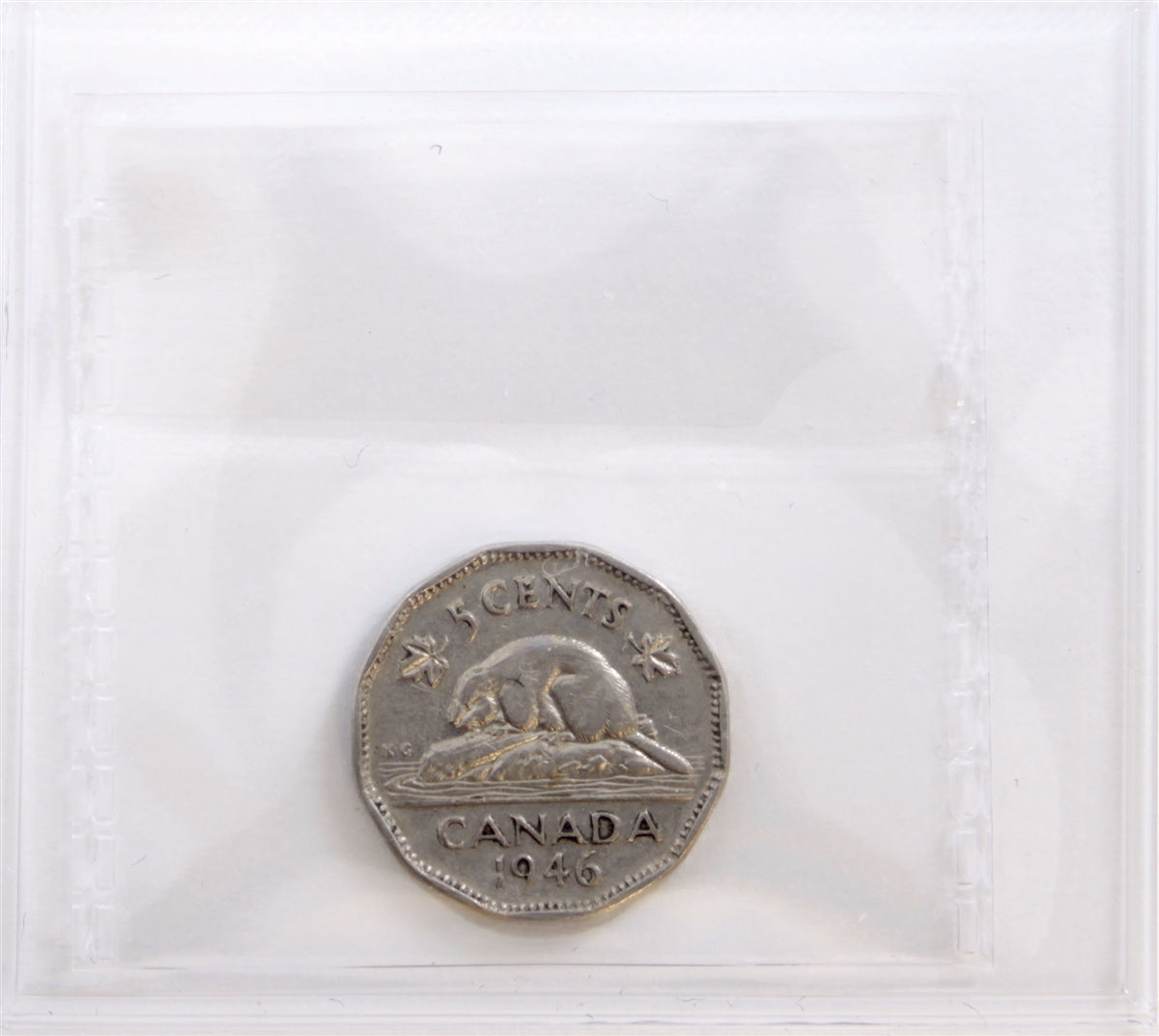 1946 6 Over 6 Canada 5-cents ICCS Certified F15