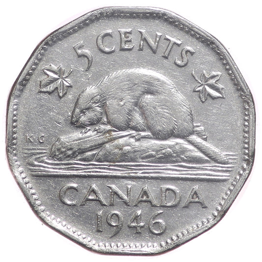 1946 6 Over 6 Canada 5-cents VF-EF (VF30)