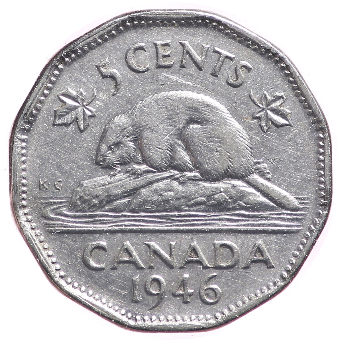 1946 Arrow Head Canada 5-cents Very Fine (VF20)