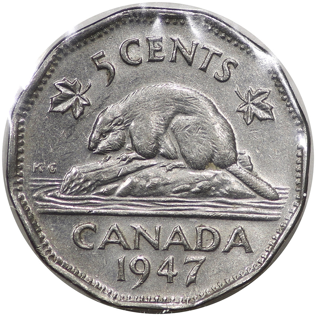 1947 Canada 5-cents Extra Fine (EF40)