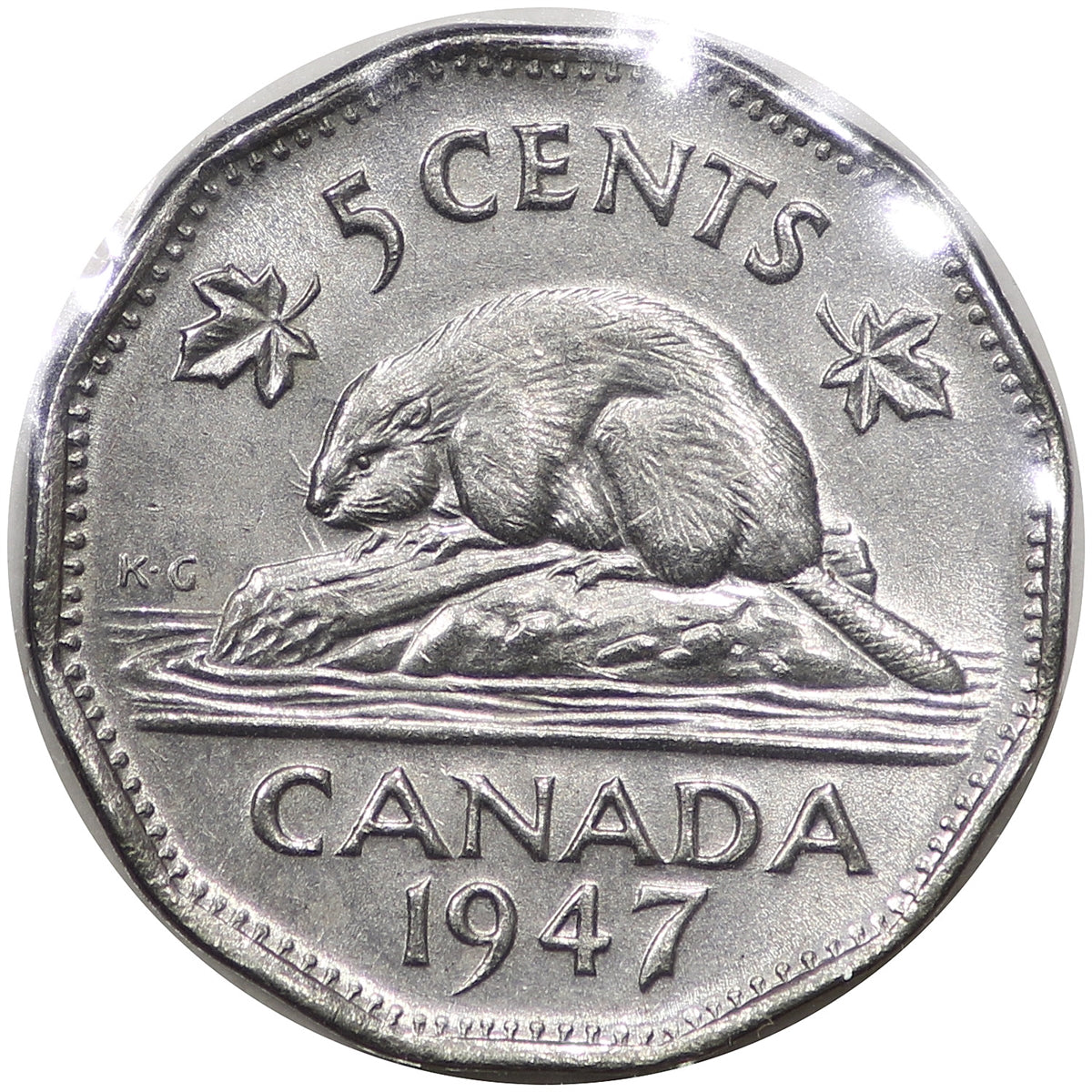 1947 Canada 5-cents Uncirculated (MS60)