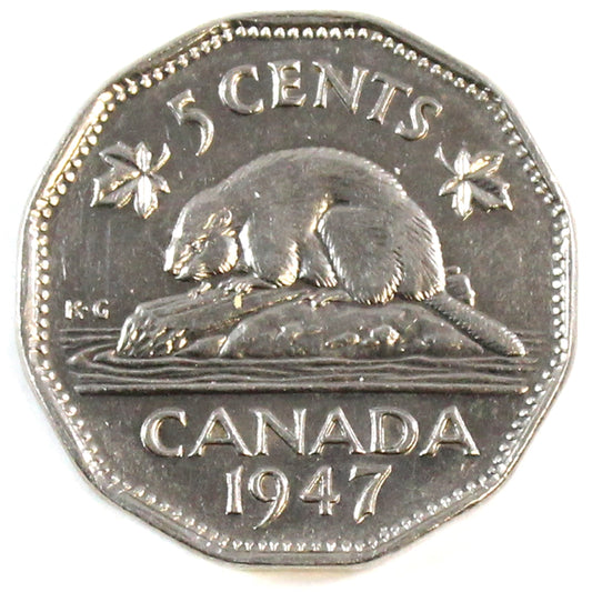 1947 Canada 5-cents AU-UNC (AU55)