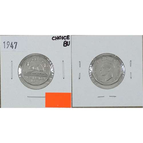 1947 Canada 5-cents Choice Brilliant Uncirculated (MS64) $