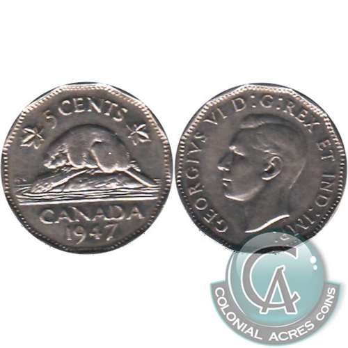 1947 Dot Canada 5-cents Very Fine (VF20)