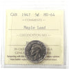 1947 Maple Leaf Canada 5-cents ICCS Certified MS64