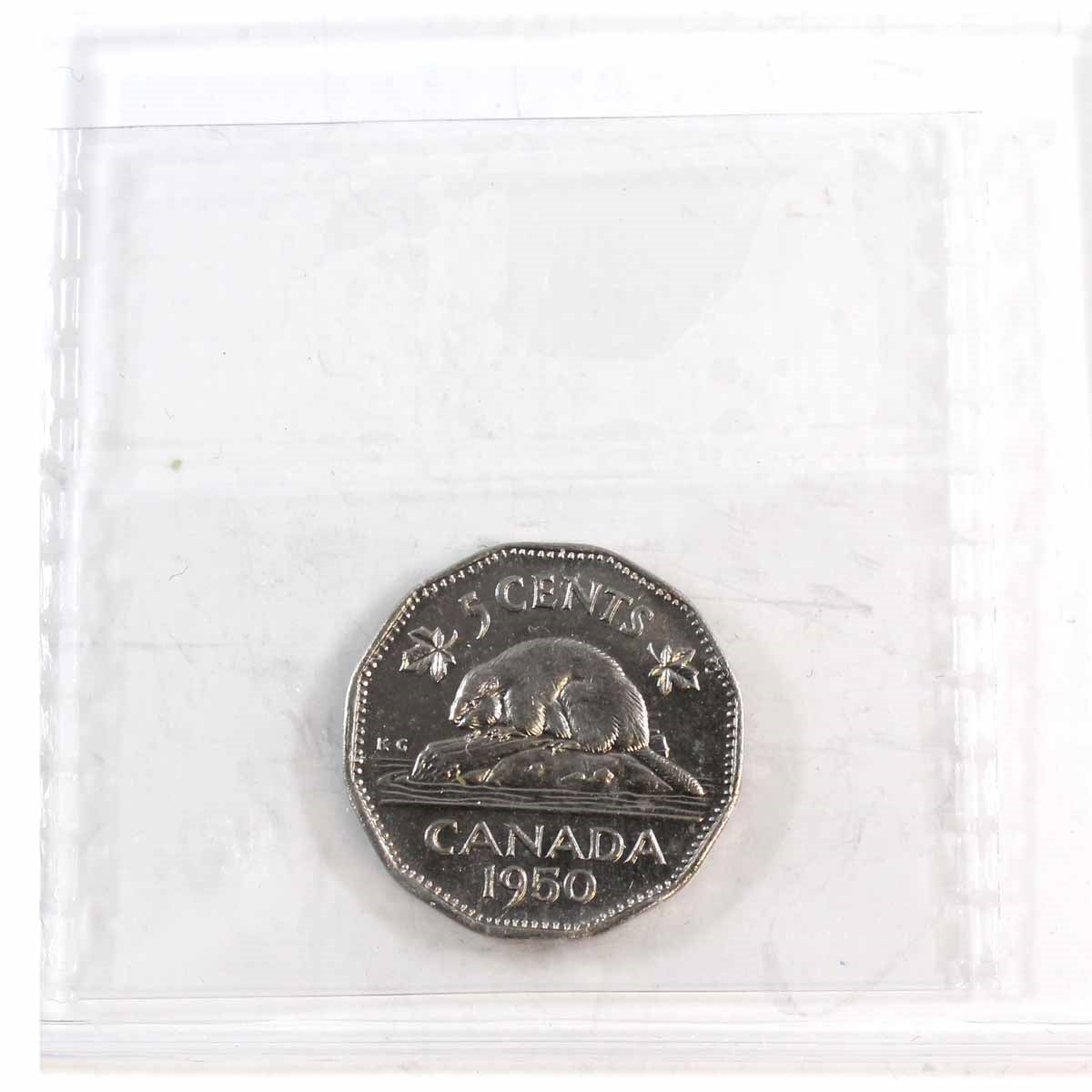 1950 Canada 5-cents ICCS Certified MS64