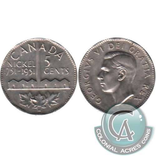 1951 Refinery Canada 5-cents EF-AU (EF-45)