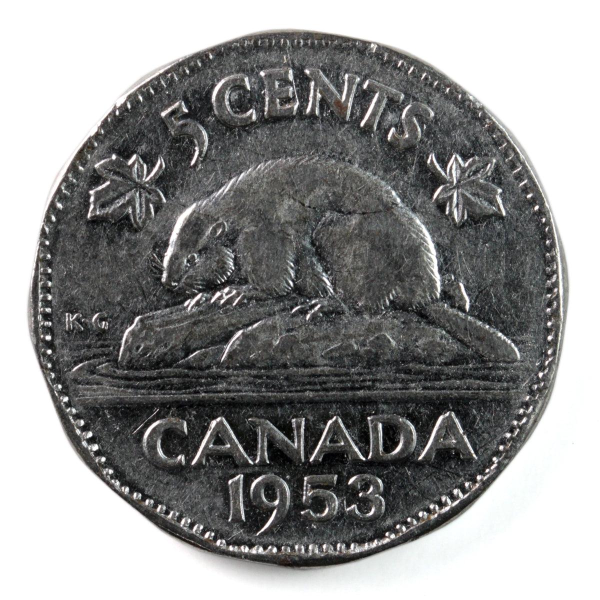 1953 Far Leaf SS Mule Canada 5-cents VF-EF (VF30) $