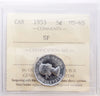 1953 SF NL Canada 5-cents ICCS Certified MS65