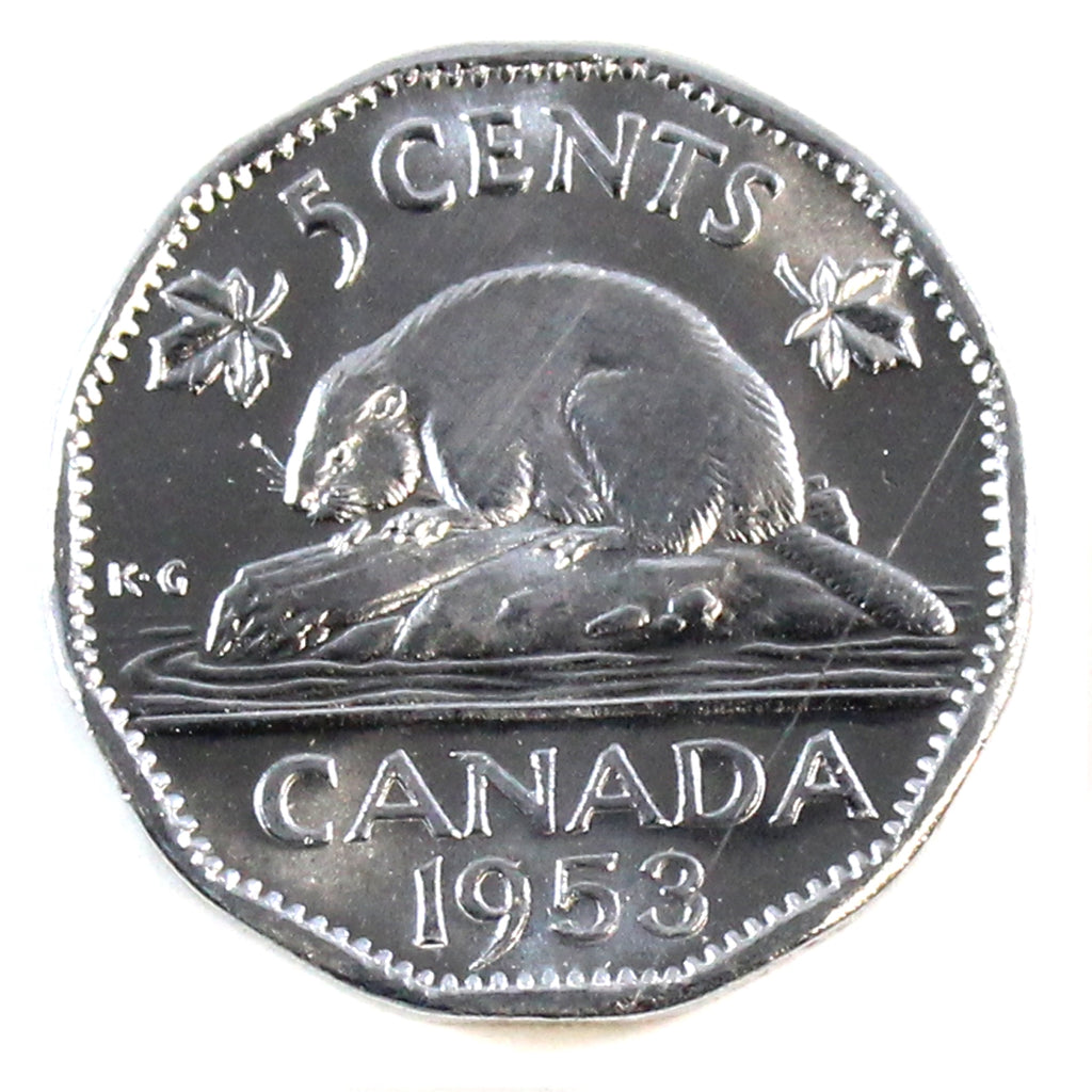 1953 SS Canada 5-cents Choice Brilliant Uncirculated (MS64)