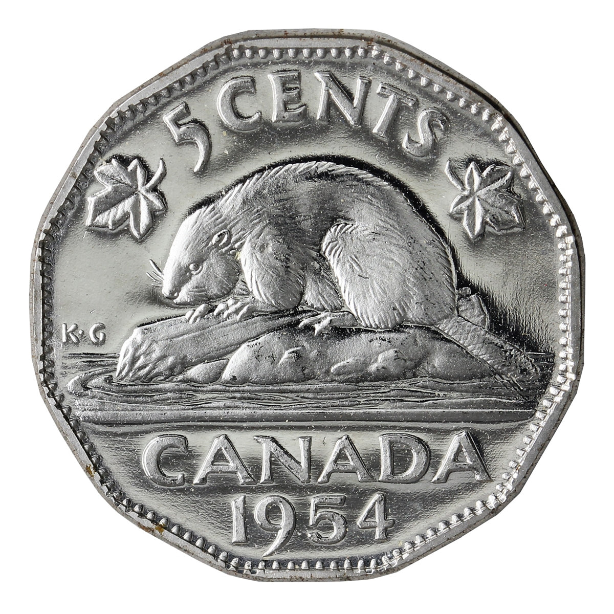 1954 Canada 5-cents Proof Like