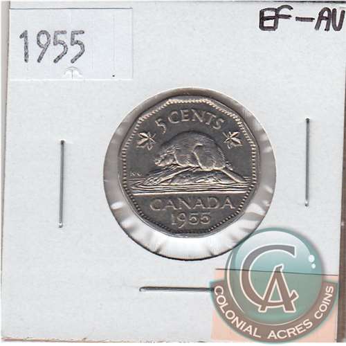 1955 Canada 5-cents EF-AU (EF45)